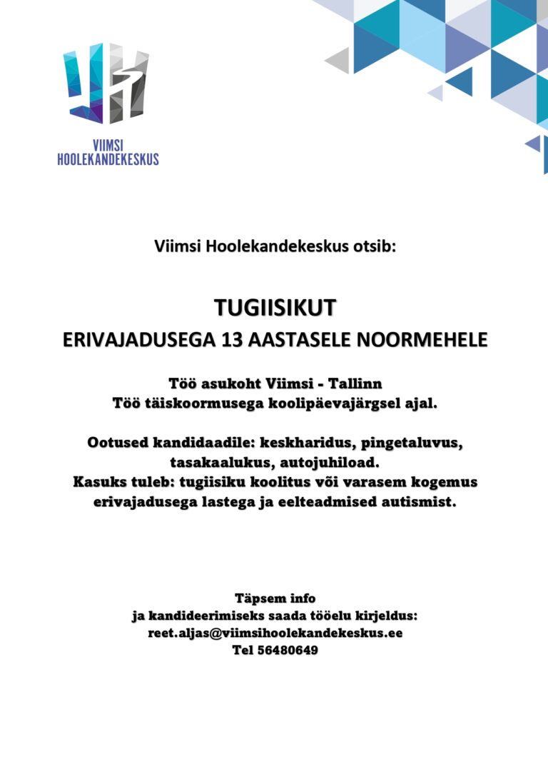 Viimsi_Hoolekandekeskus_TI O_L_L . KUULUTUS 2024