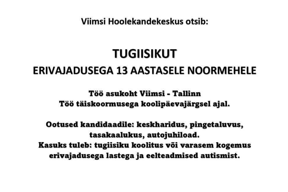 Viimsi_Hoolekandekeskus_TI O_L_L . KUULUTUS 2024
